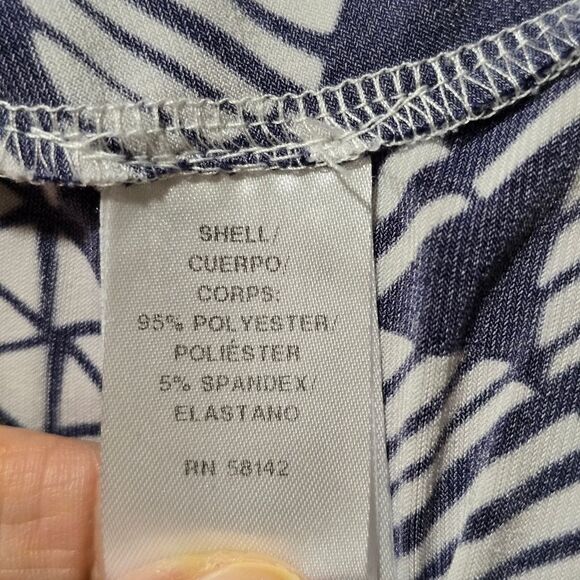 Sleeveless Geometric Print Maxi Dress - Dark Navy Blue,white and Gold - Picture 15 of 15